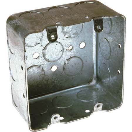 HUBBELL Electrical Box, 30.3 cu in, Wall Box, 2 Gang, Steel, Square 683